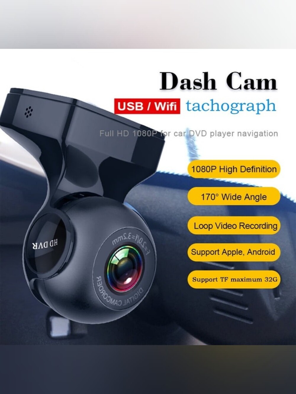 Dash Cam Smart Wifi Dash Camera For Cars Hidden Car Camera Recorder